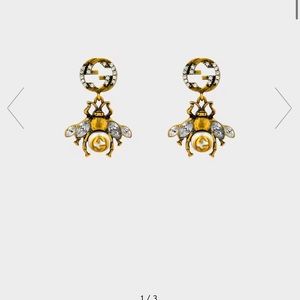 Gucci BEE EARRINGS WITH INTERLOCKING G